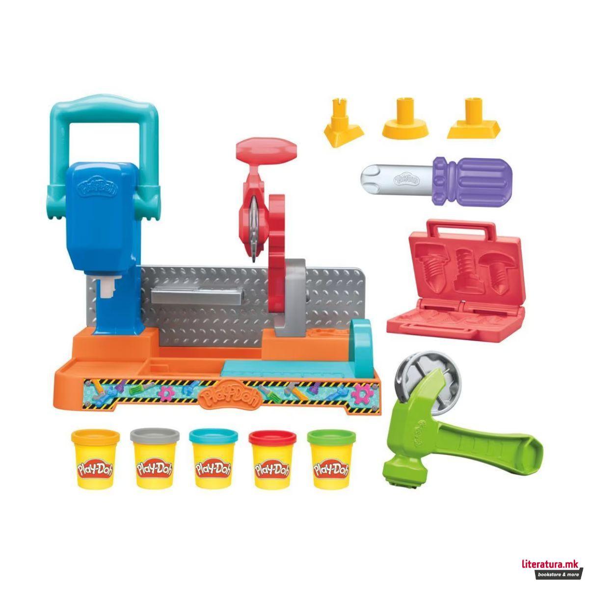 Сет за игра, Play-Doh Stamp & Saw Tool Bench
