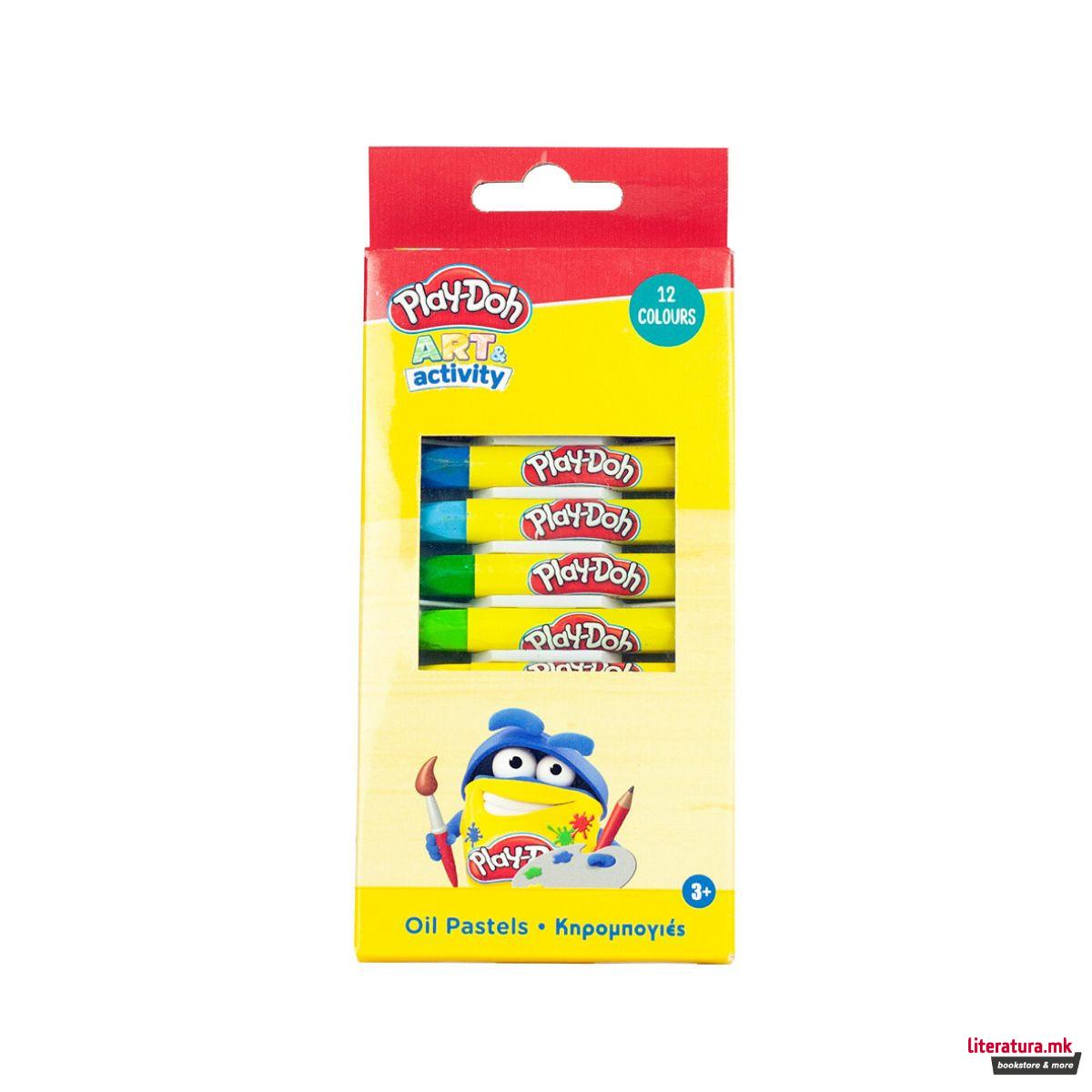 Сет од 12 мрсни боици, Play-Doh Art & Activity - Triangular Metallic