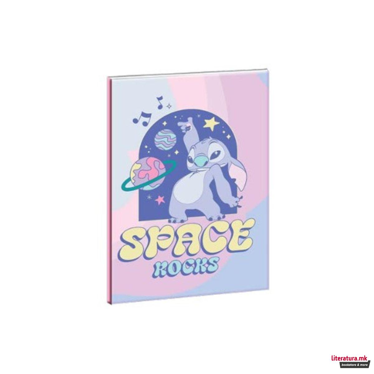 Тетратка B5, Disney: Stitch - Space Rocks, мек повез, 40 листа