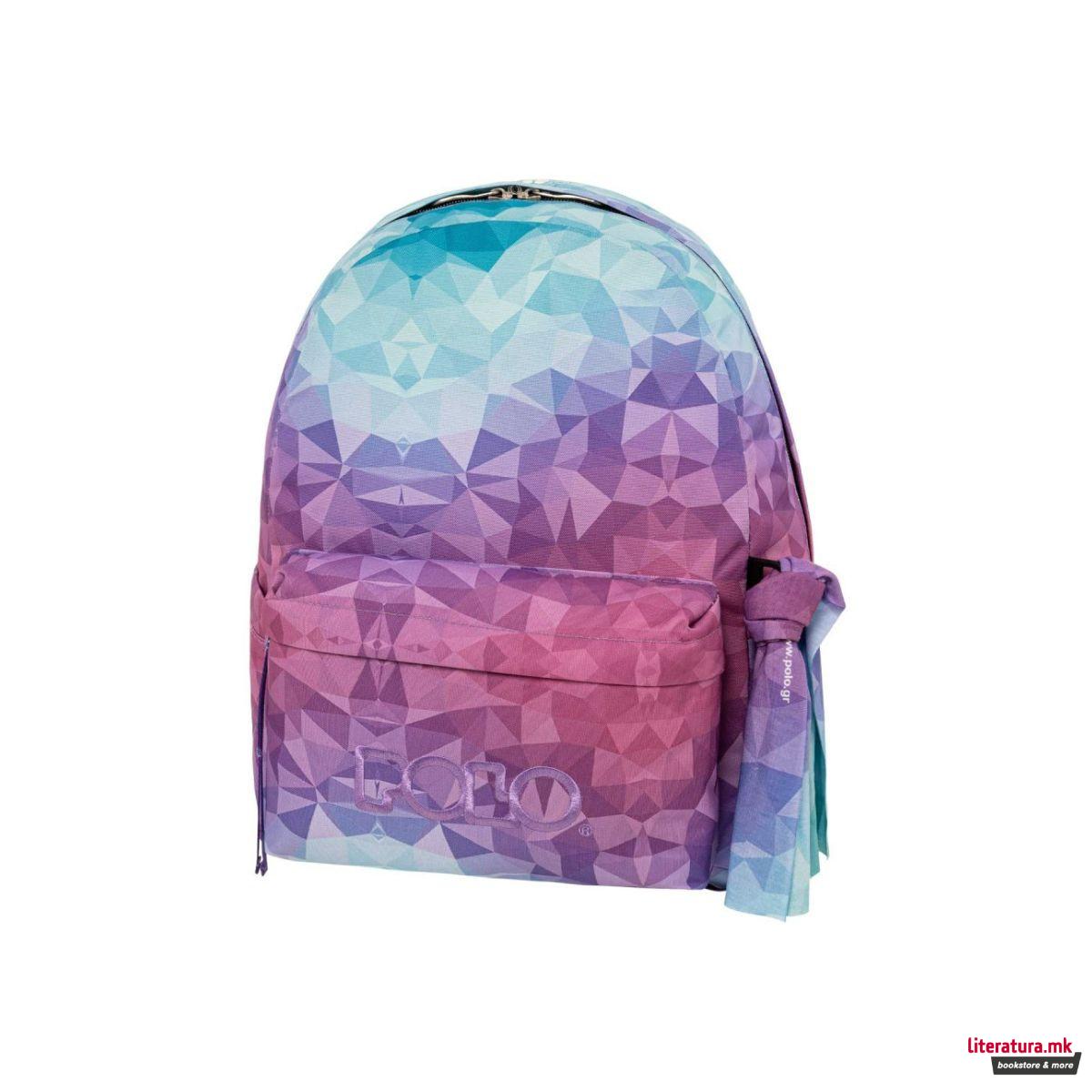 Ранец, Original Scarf Shapes - Cyan/Fuchsia