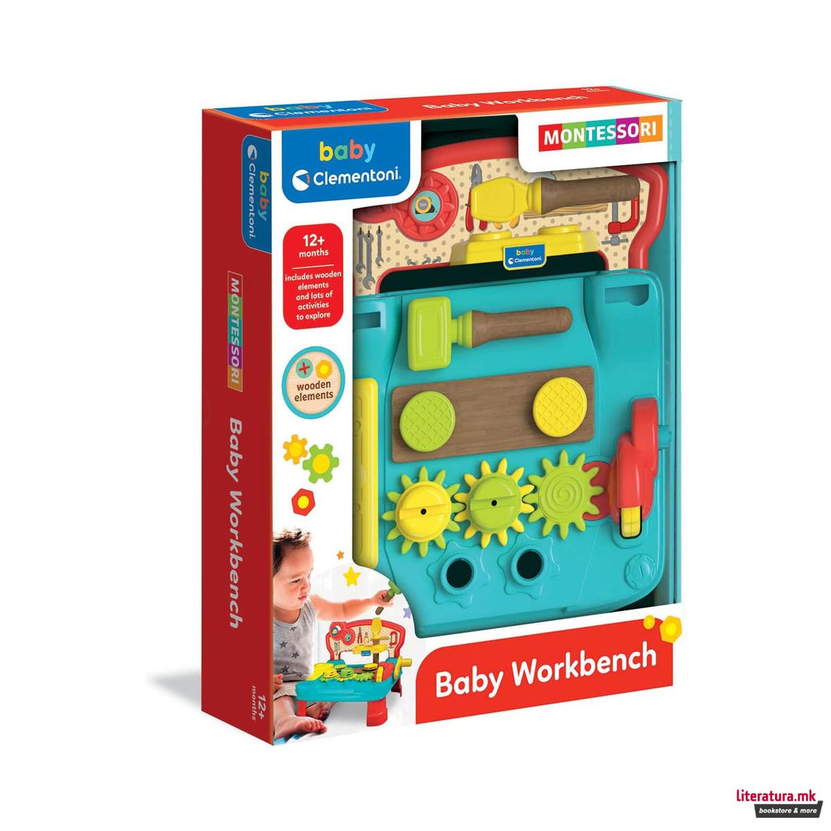Сет за игра, Baby Clementoni: Montessori - Baby Workbench 