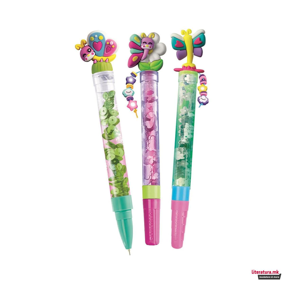Сет за изработка, Idea Clementoni - Create Your Pens: Wonderful Butterflies 
