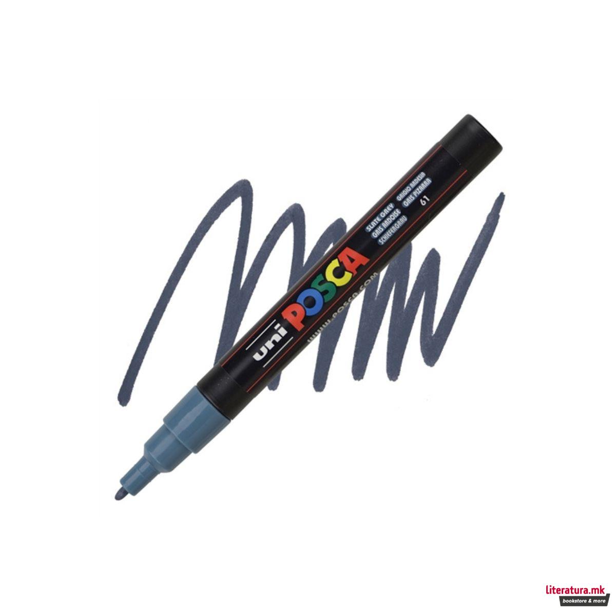 Маркер, Posca PC-3M - Slate Grey