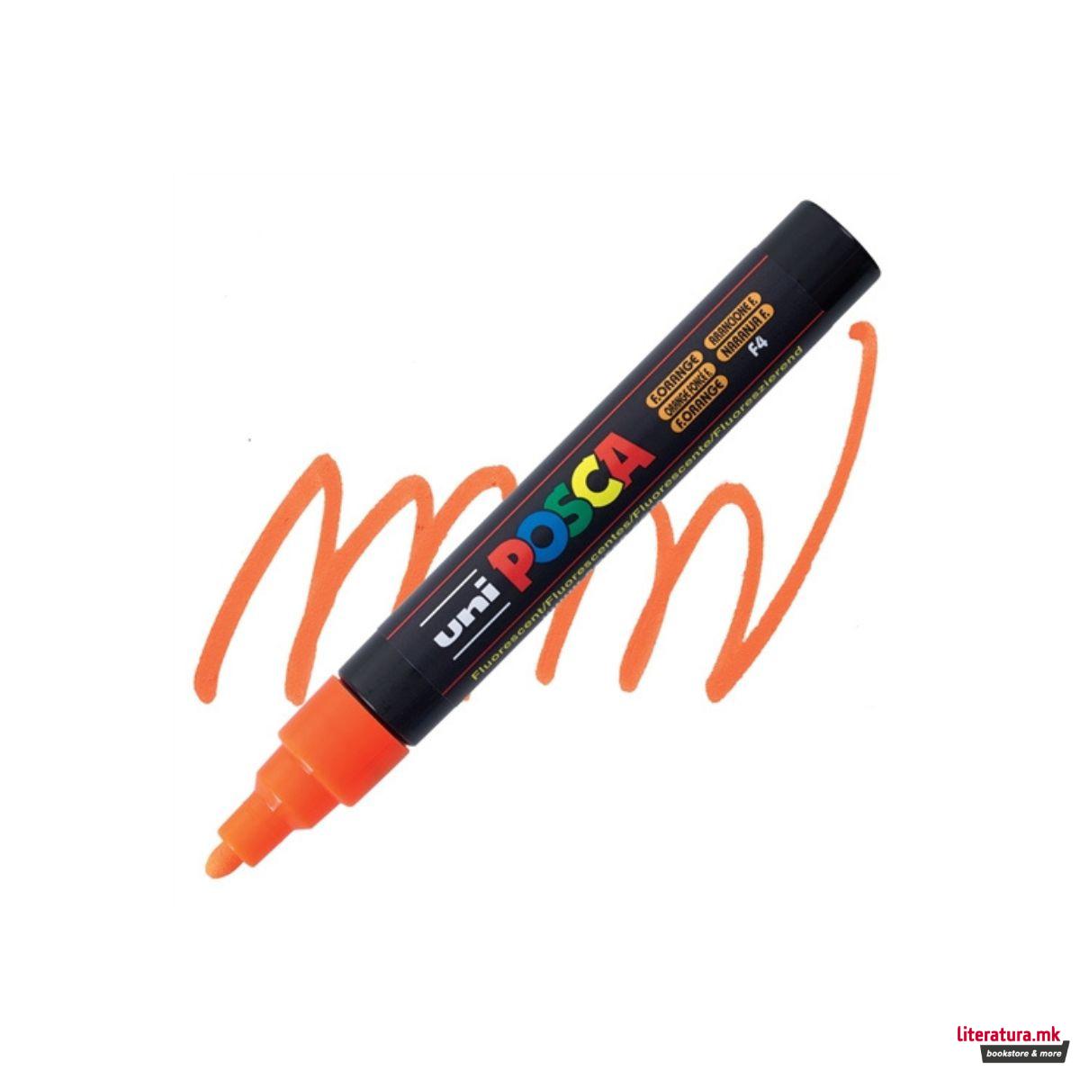 Маркер, Posca PC-5M - Fluo Orange