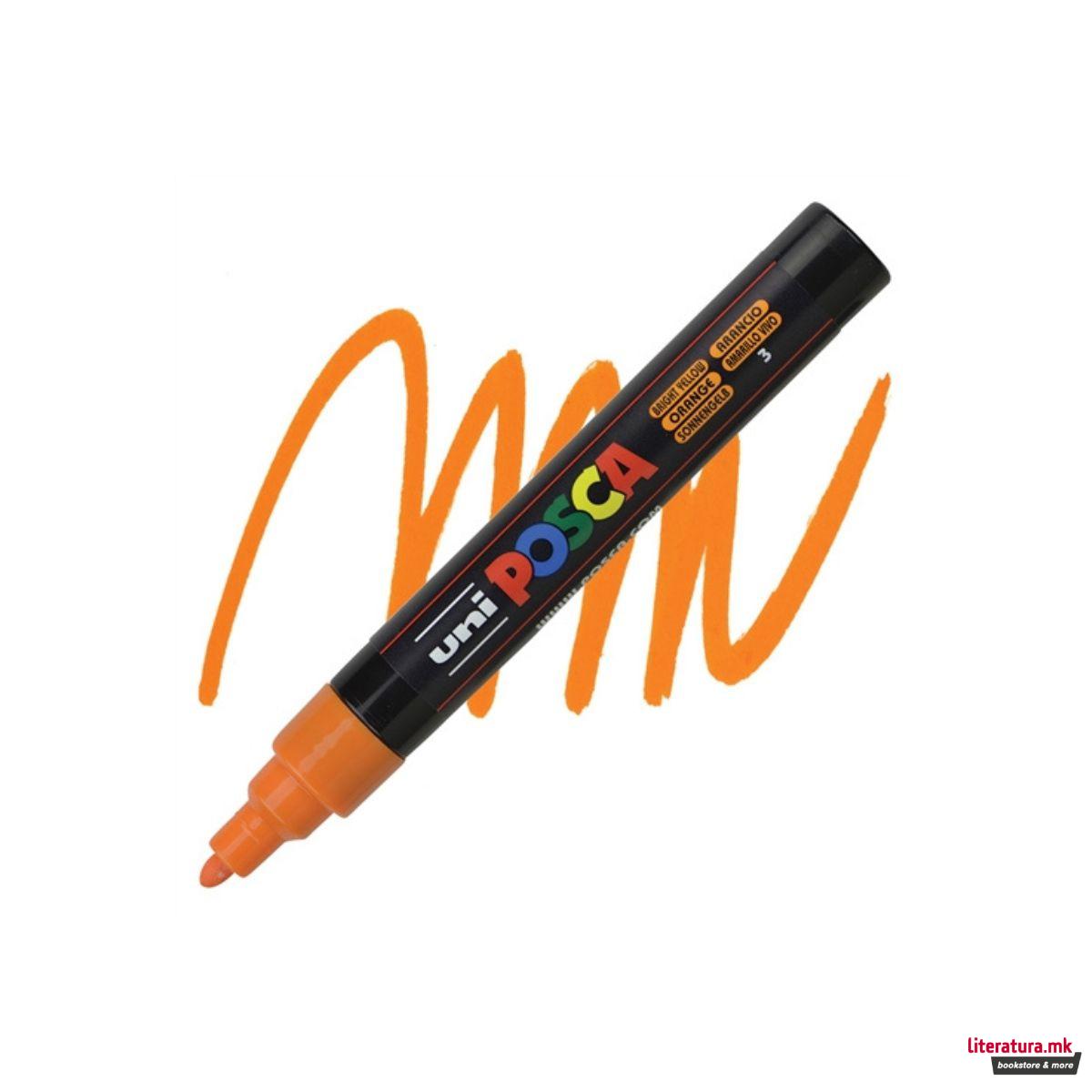 Маркер, Posca PC-5M - Bright Yellow