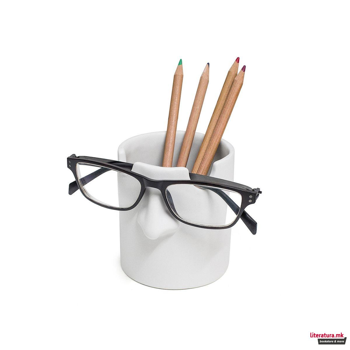 Чаша за моливи со држач за очила, Mr. Tidy 