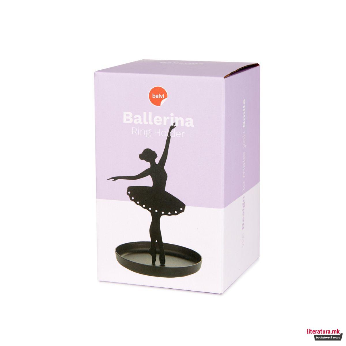Метален држач за накит, Ballerina, црн 