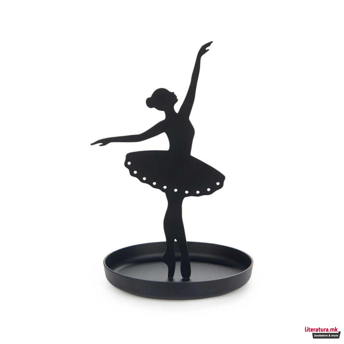 Метален држач за накит, Ballerina, црн 