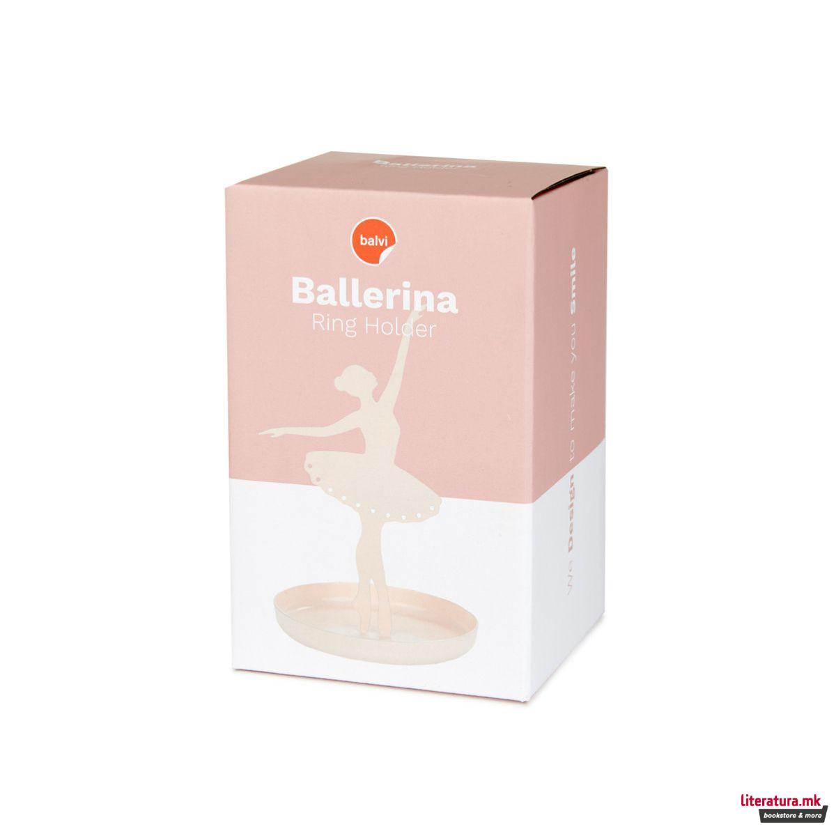 Метален држач за накит, Ballerina, розев 