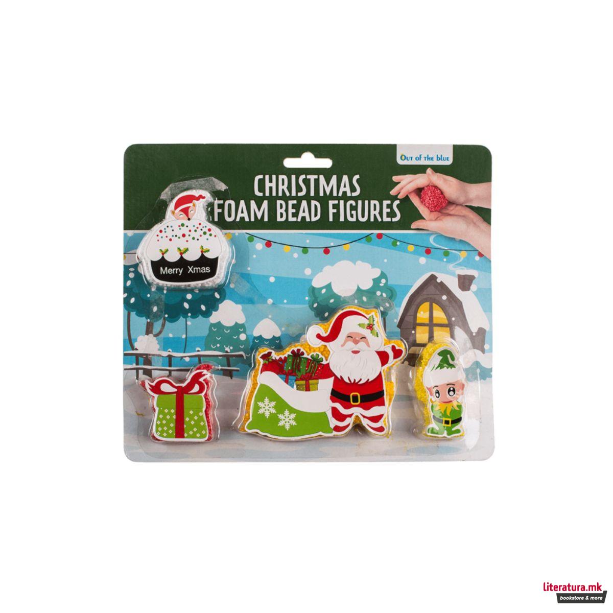 Смеса за обликување, Christmas Foam Putty, сет од 4 бои, 2 варијанти