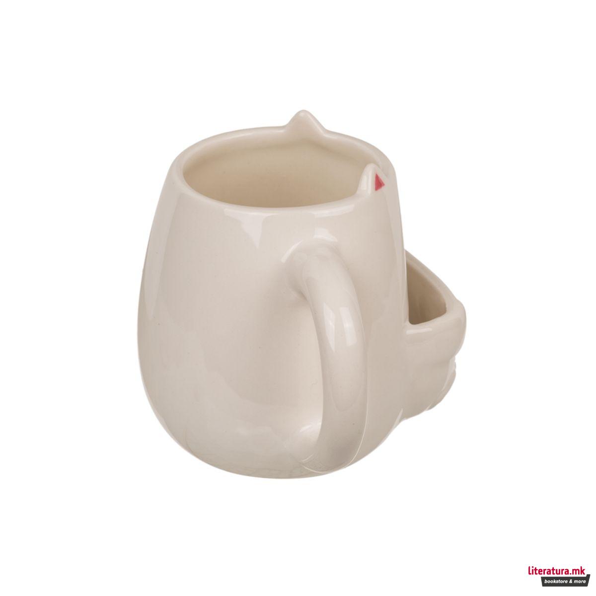 Шолја со држач за колаче, Cookie Cuddlers: Cat, 400 ml