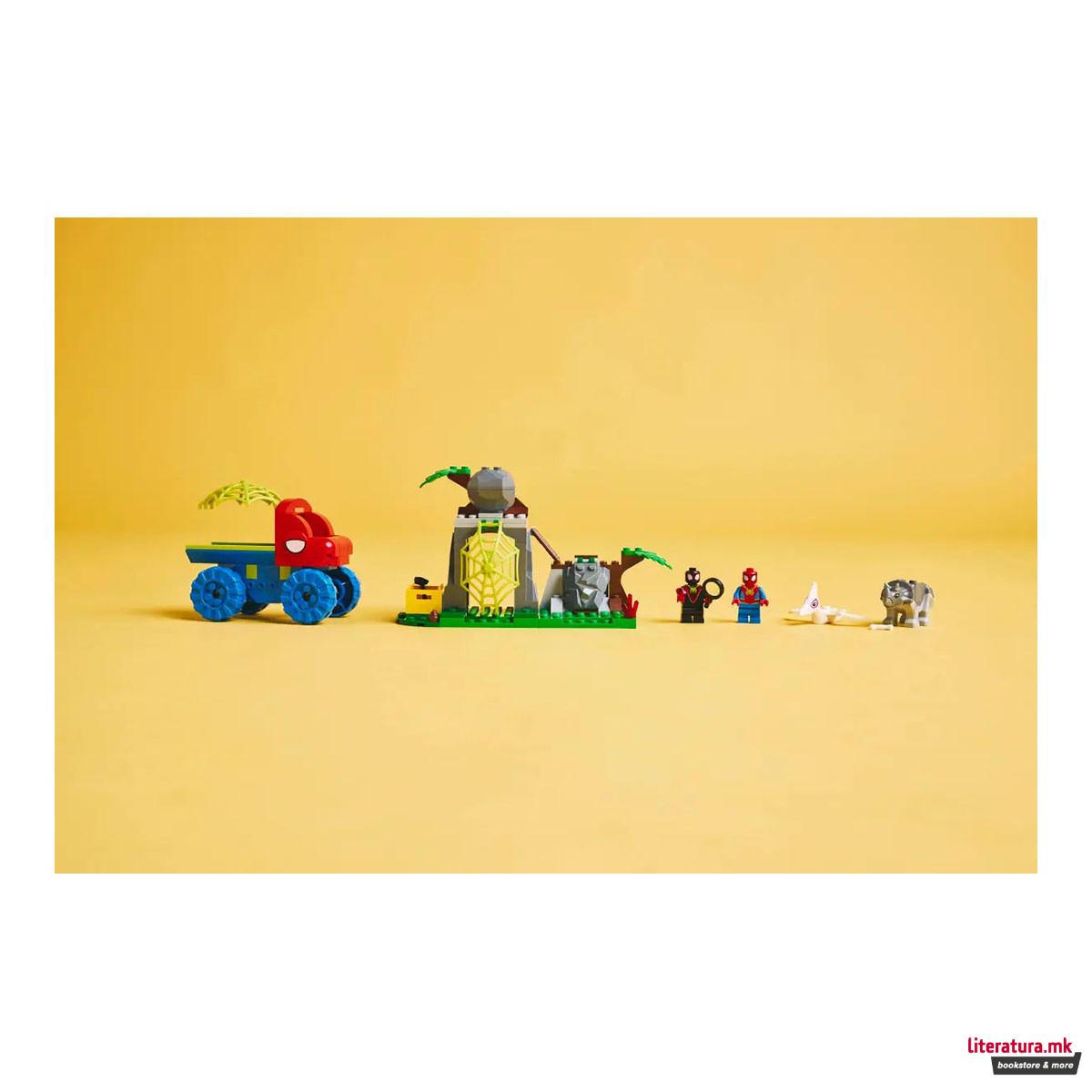 LEGO коцки, Marvel, Team Spidey Dino Crawler Rescue 