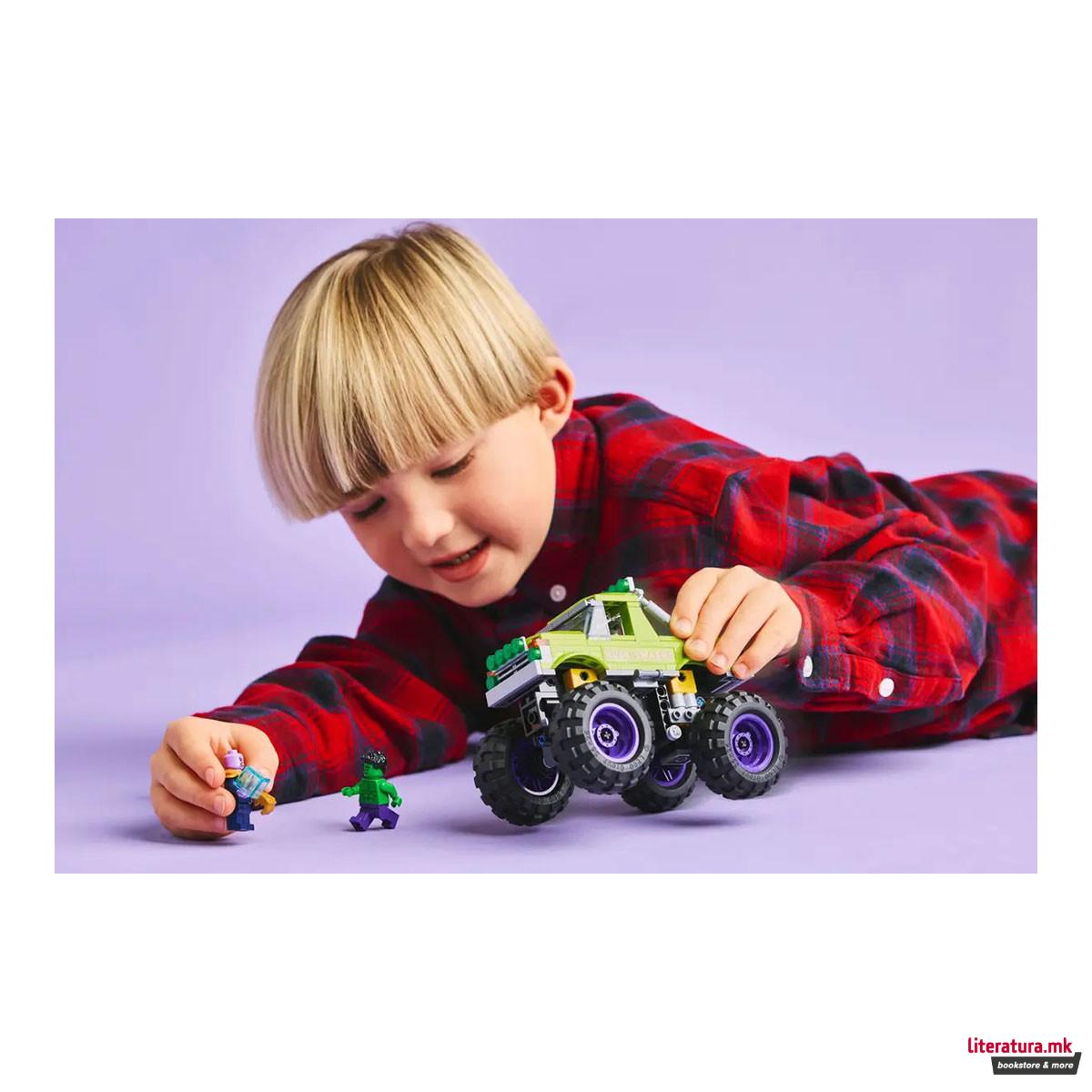 LEGO коцки, Marvel, The Hulk Truck vs. Thanos 