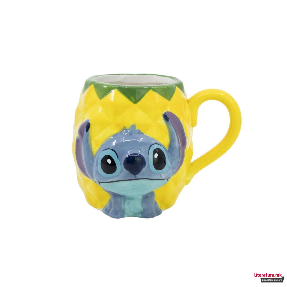 3Д шолја, Stitch Pineapple, 415 ml