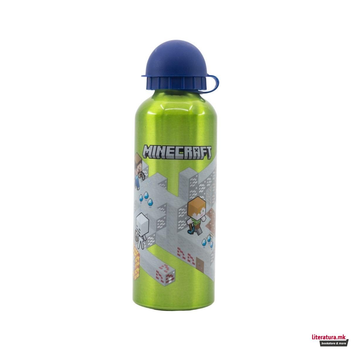Детско алуминиумско шише, Minecraft, 530 ml