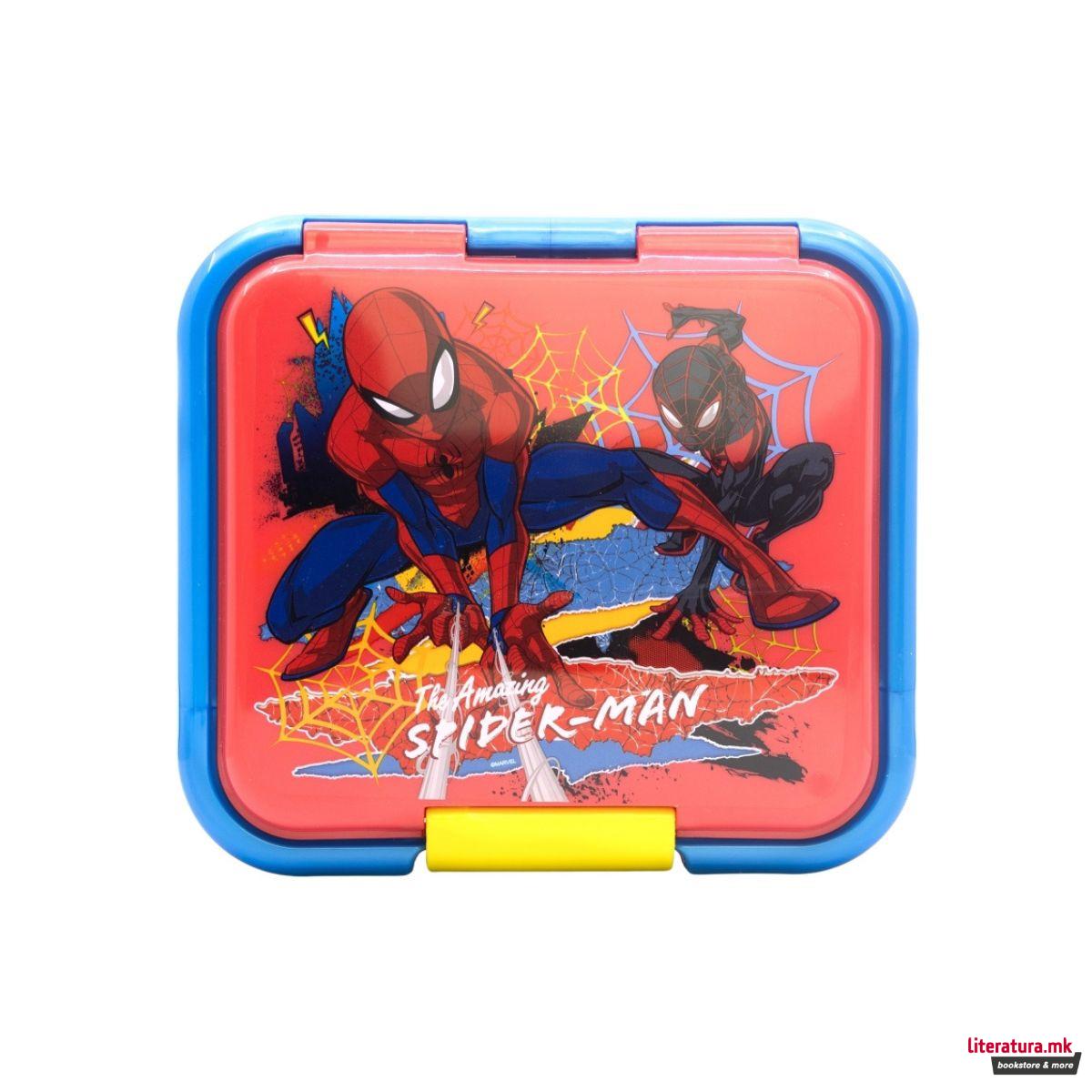 Кутија за ужинка со 3 внатрешни прегради, Spider-Man 