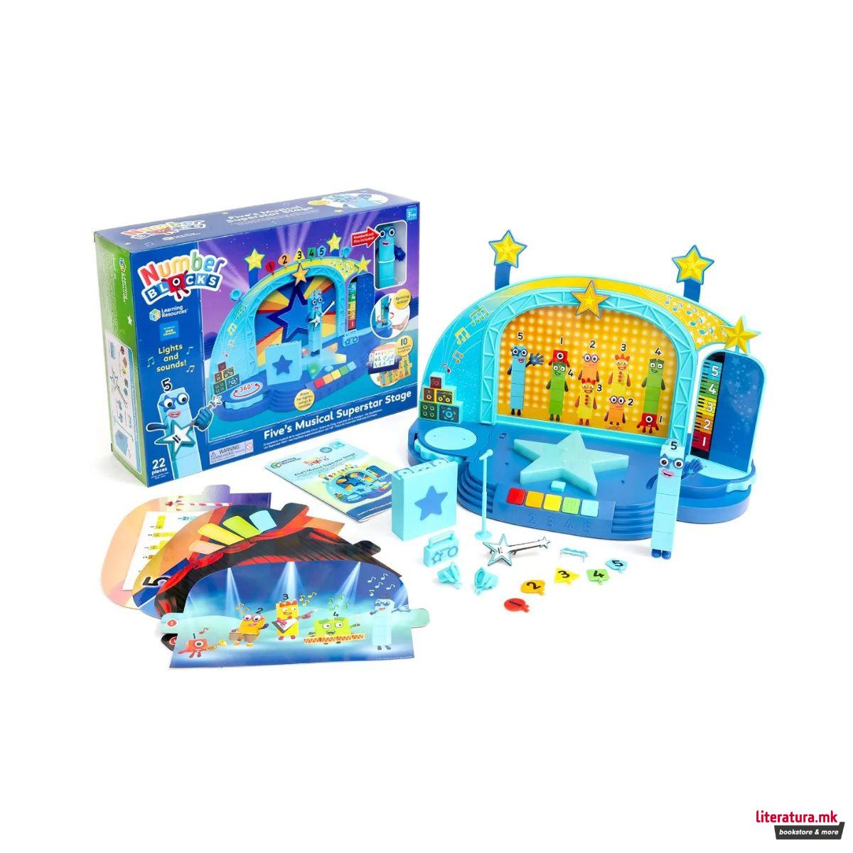 Едукативен сет за игра, Numberblocks® Five's Musical Superstar Stage