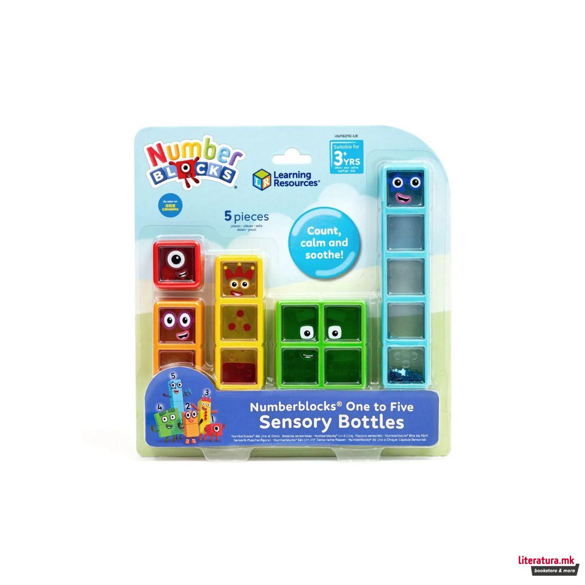 Сет сензорни фигури, Numberblocks® One to Five Sensory Bottles