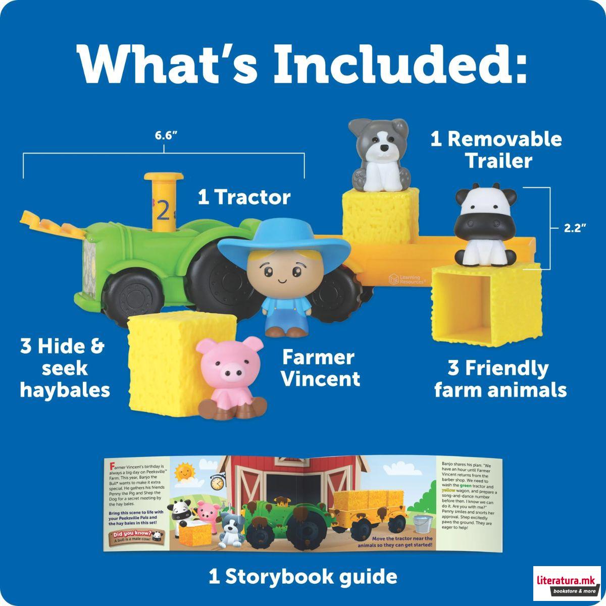 Едукативен сет за игра, Peeksville™ Haul & Seek Tractor™