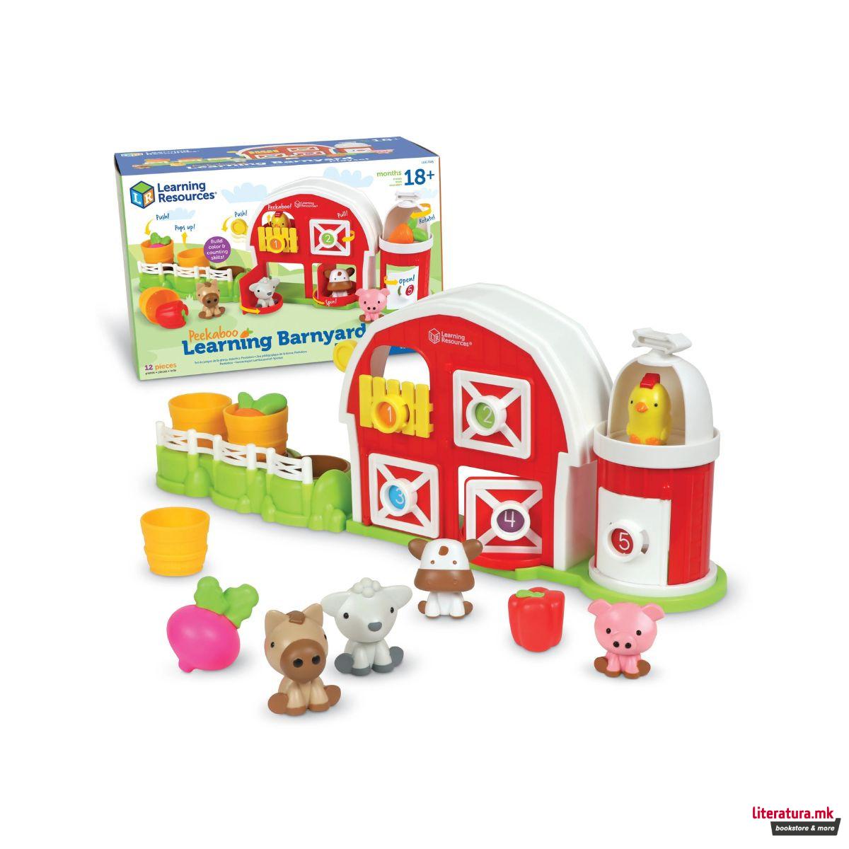 Едукативен сет за игра, Peeksville™ Learning Barnyard Playset
