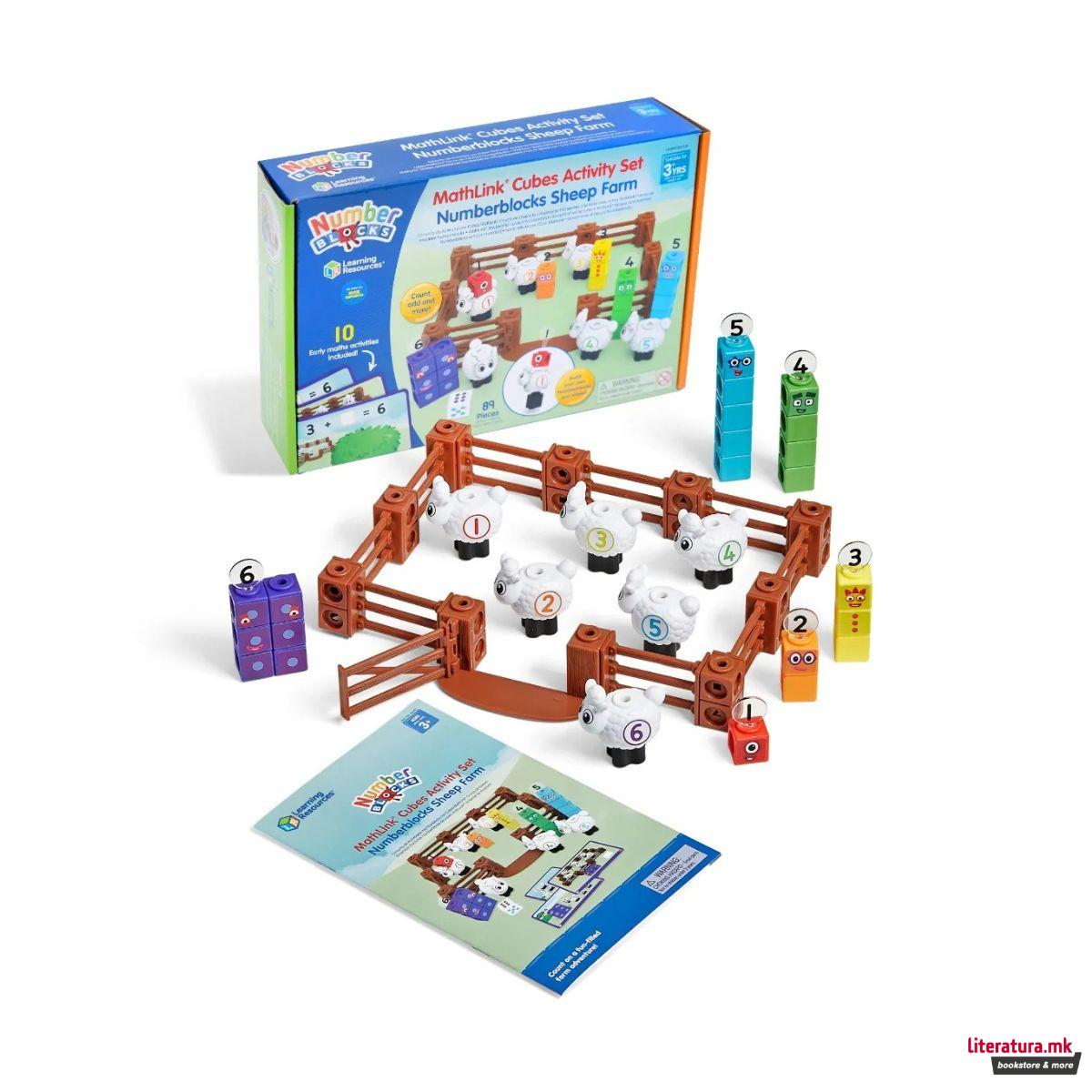Сет за игра со математички коцки, MathLink® Cubes Numberblocks® Sheep Farm