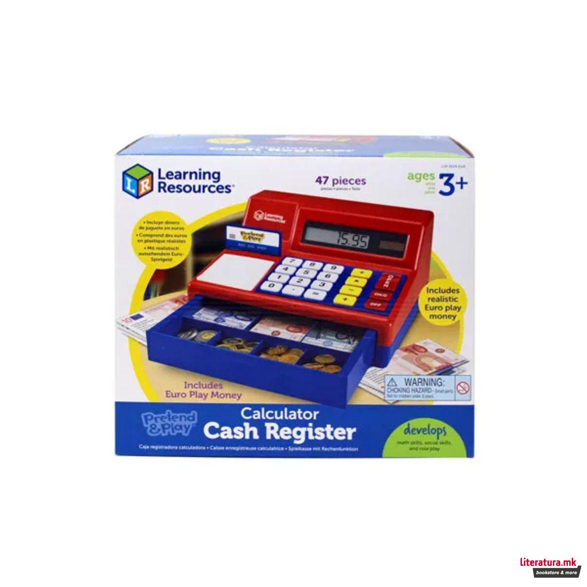 Сет за игра, Pretend & Play® Calculator Cash Register with Euro Money