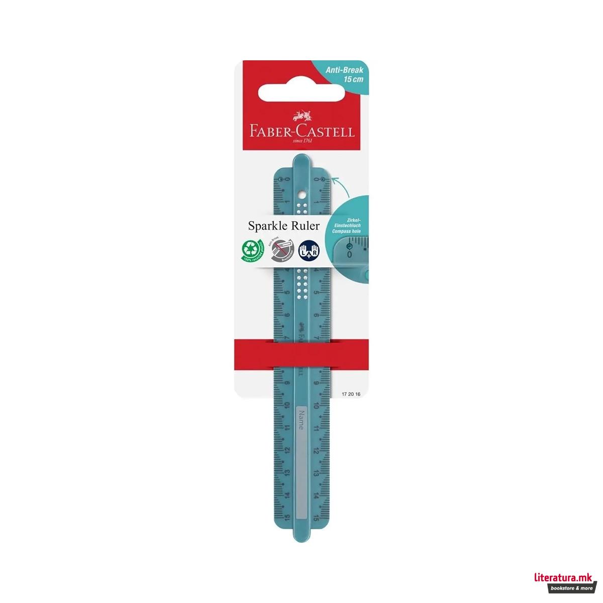 Линијар отпорен на кршење, Sparkle Ruler, 15 cm