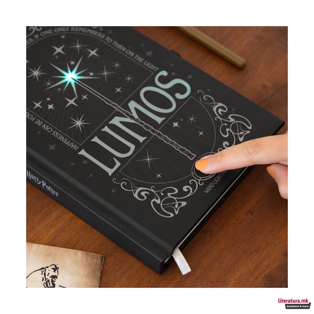 Нотес со светлечка корица, Harry Potter - Lumos Maxima