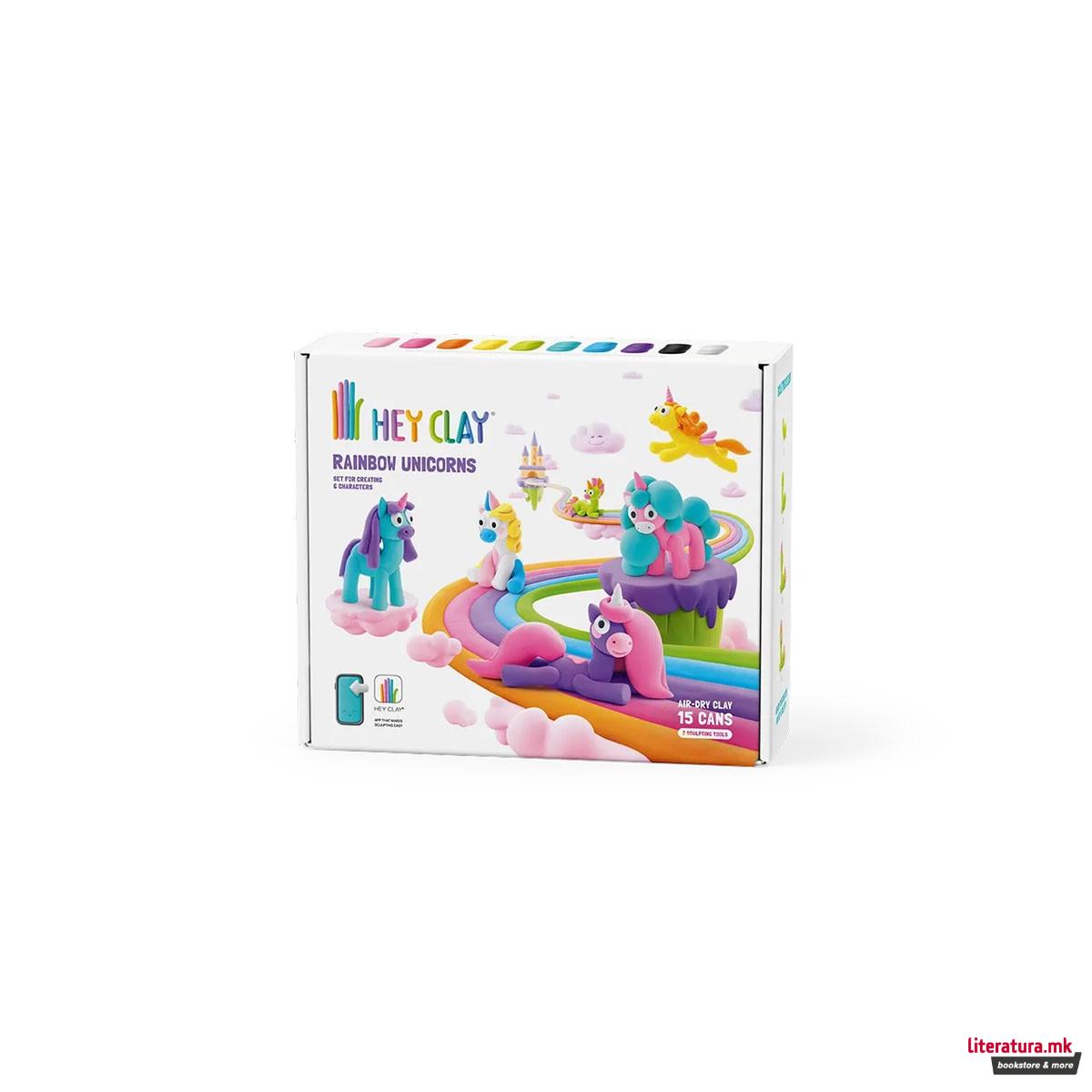 Сет за изработка со глина Rainbow Unicorns 