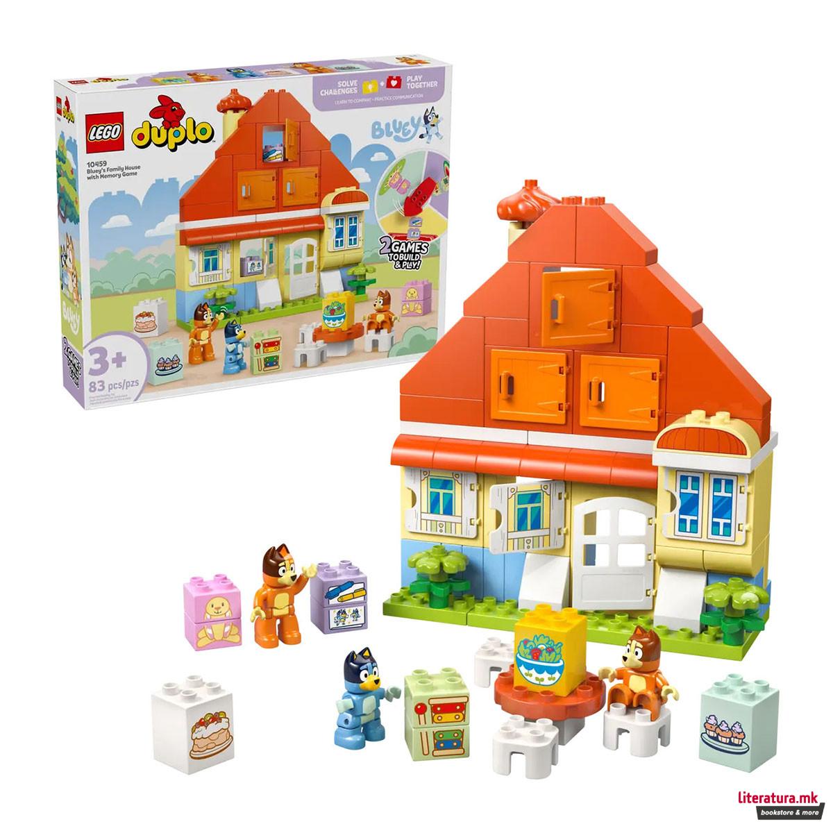 LEGO коцки, Duplo, Bluey's Family House with Memory Game 