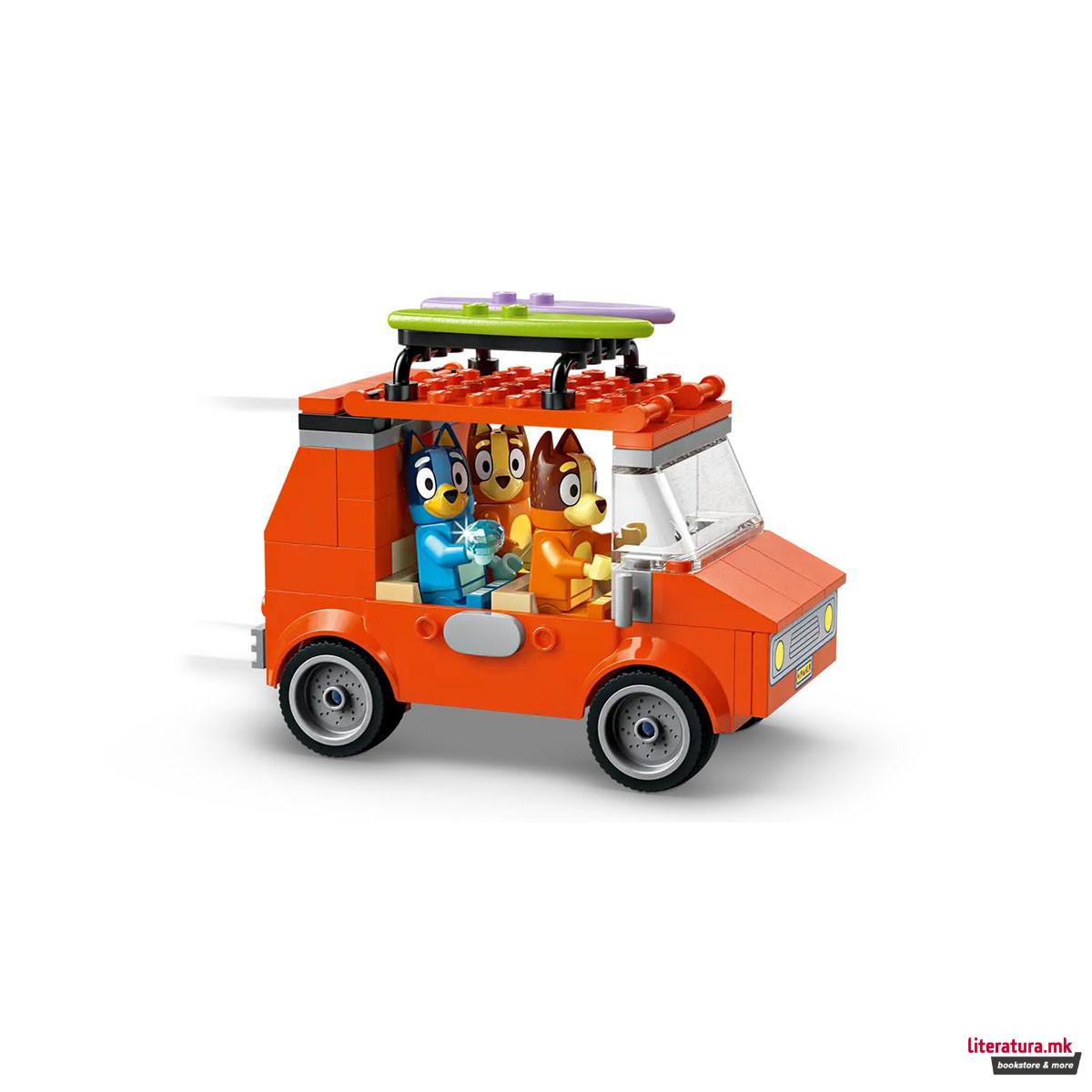 LEGO коцки, Bluey, Bluey's Beach & Family Car Trip 