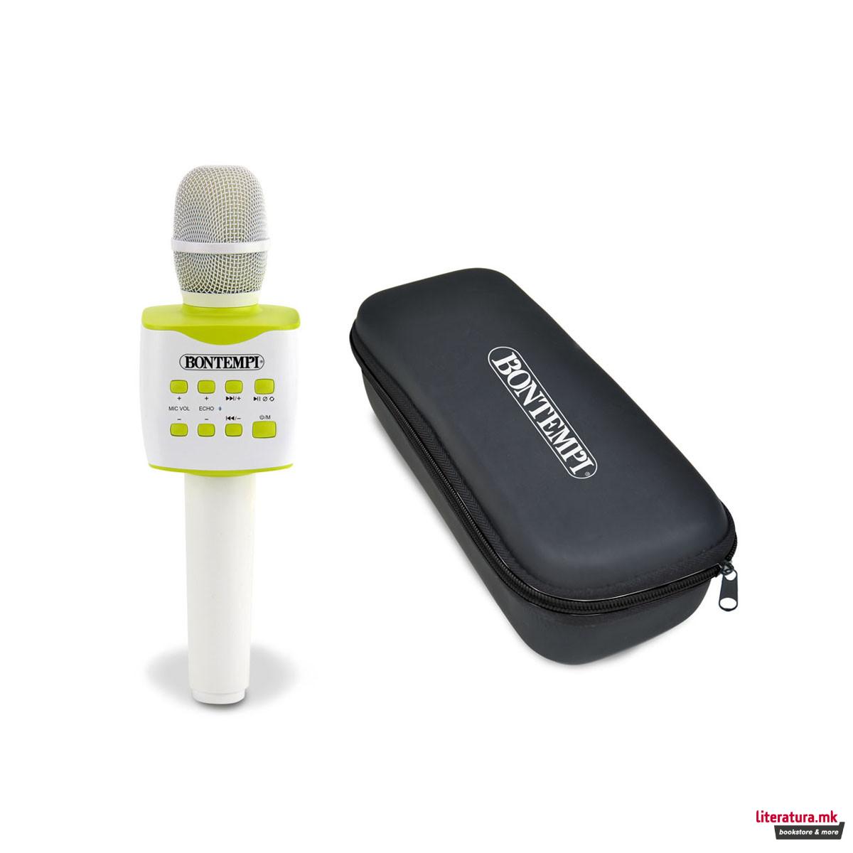 Безжичен караоке микрофон со футрола 