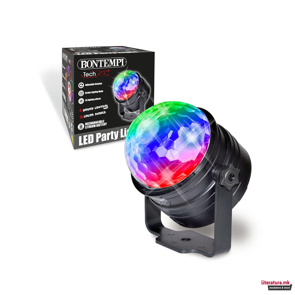 Ротирачка диско топка со LED светло со 35 ефекти 