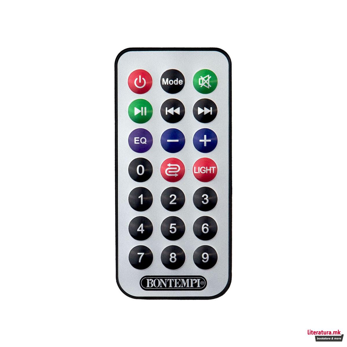 Безжичен звучник со тркалца, со 2 микрофони и RGB светла, 82cm 