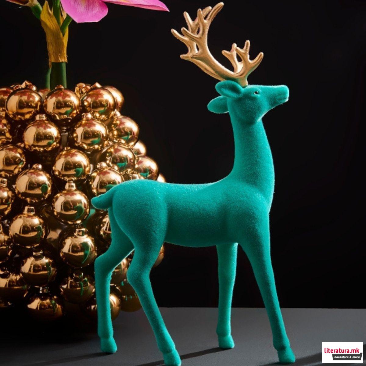 Декоративна фигура, Deer (тиркизен, мал) 