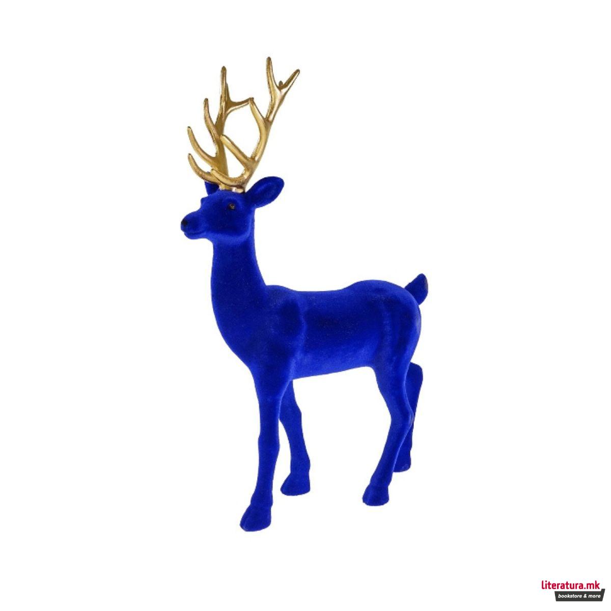 Декоративна фигура, Deer (темносин, голем) 