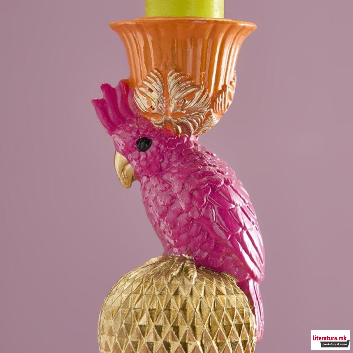 Свеќник, Jungle Love: Bird on Elephant (портокалов, голем) 