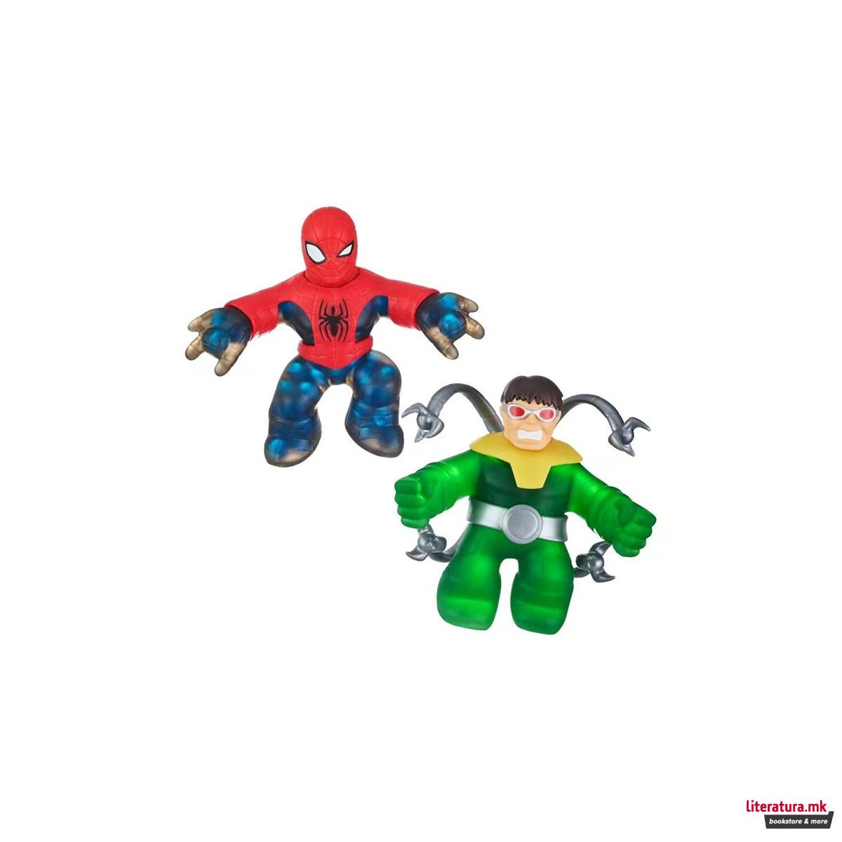 Сет од 2 растегливи мини фигури, Goo Jit Zu Minis: Marvel - Spider-Man vs Dr. Oc 