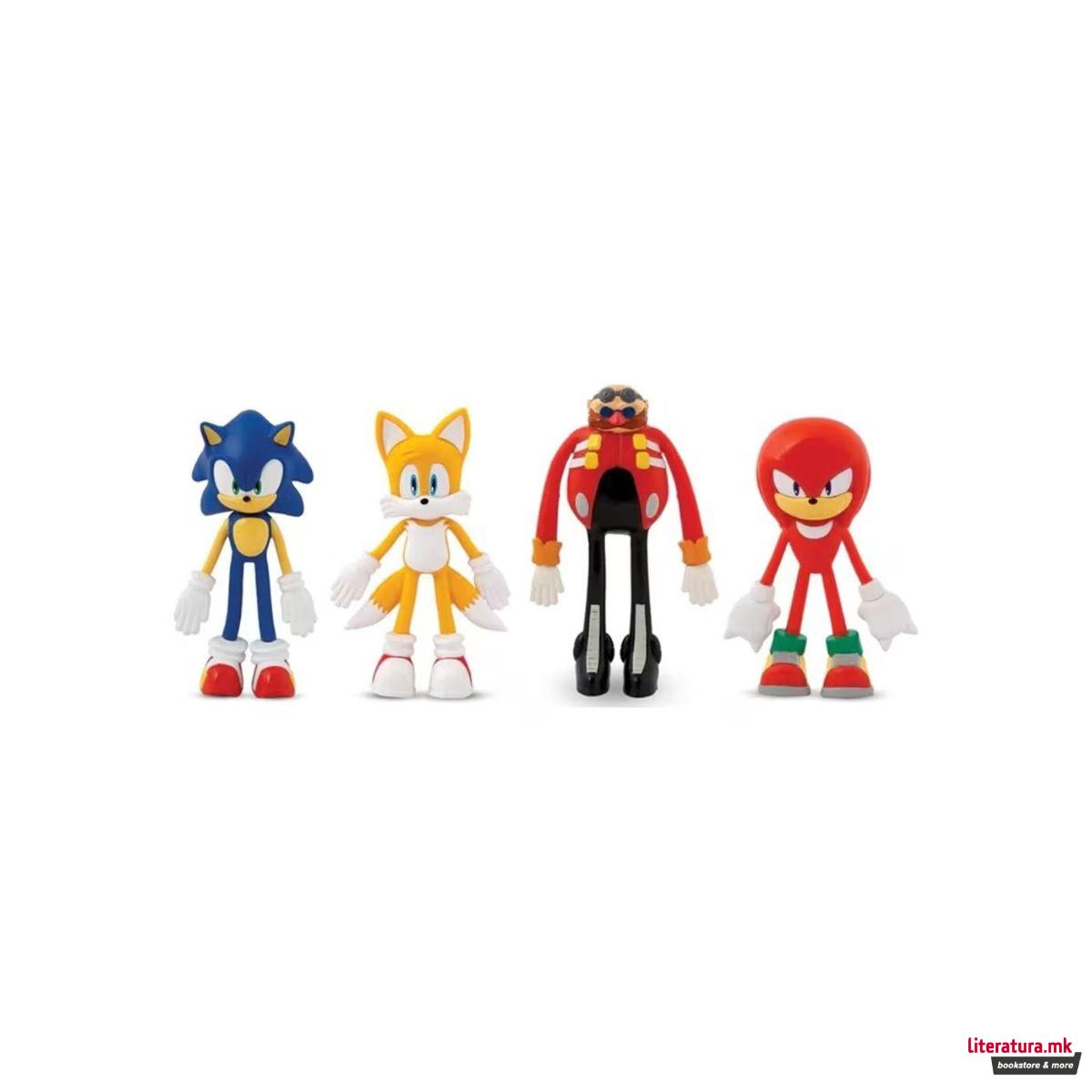 Растеглива фигура, Bend-Ems - Sonic The Hedgehog, 12 cm, 4 модели 