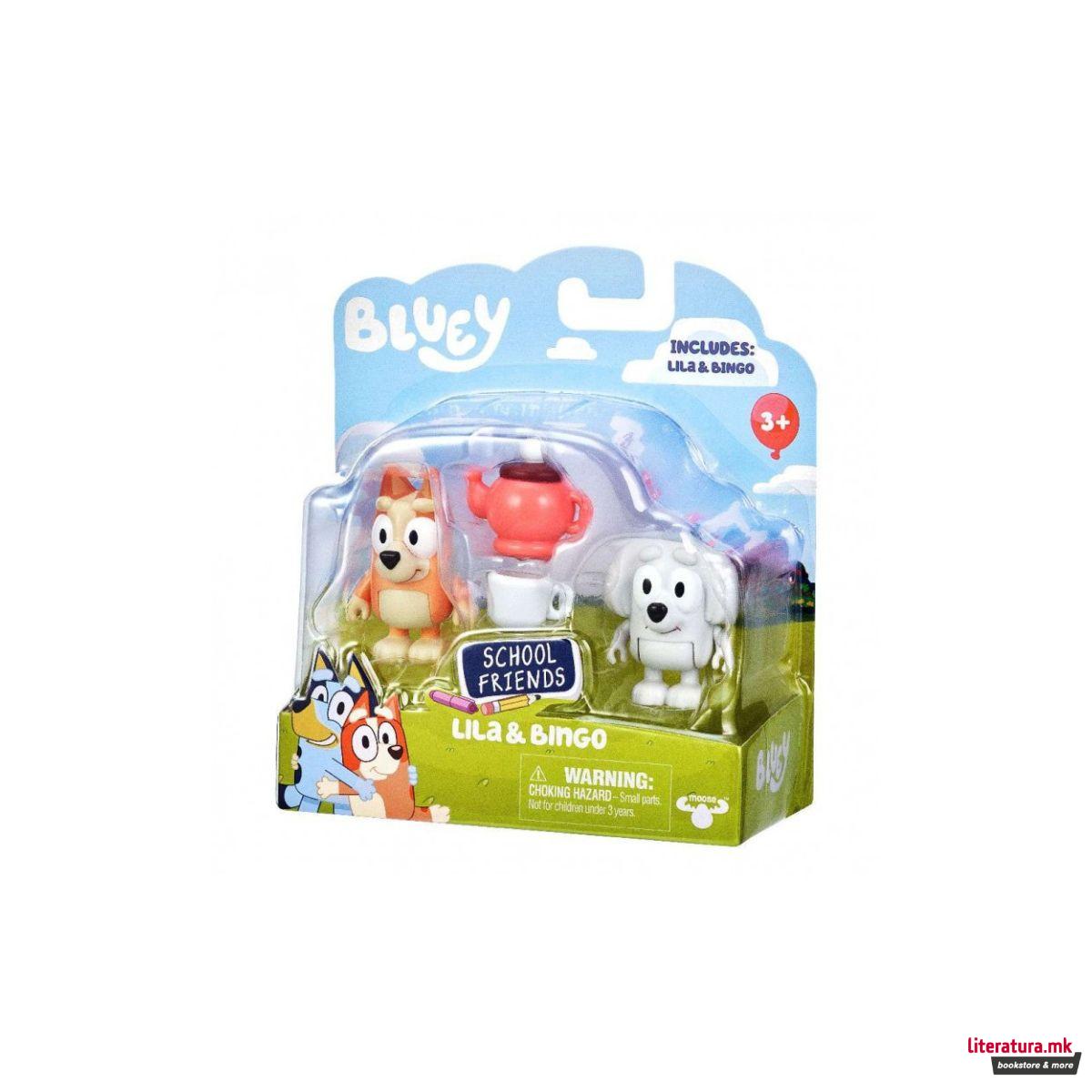 Сет фигури, Bluey: School Friends - Lila & Bingo 
