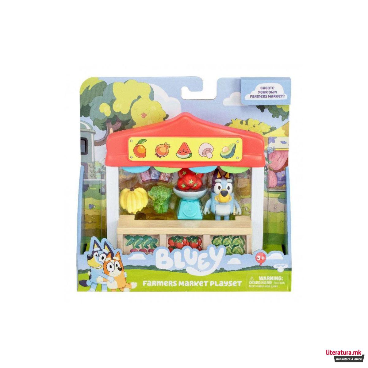 Мини сет за игра, Bluey: Farmers Market Playset 