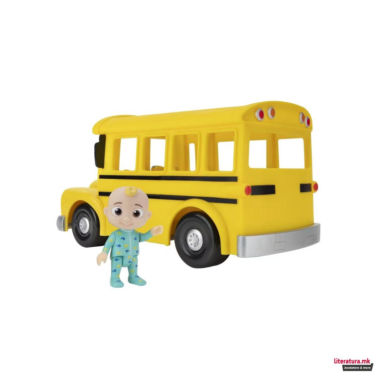 Интерактивна фигура, Cocomelon Musical Yellow School Bus + JJ 