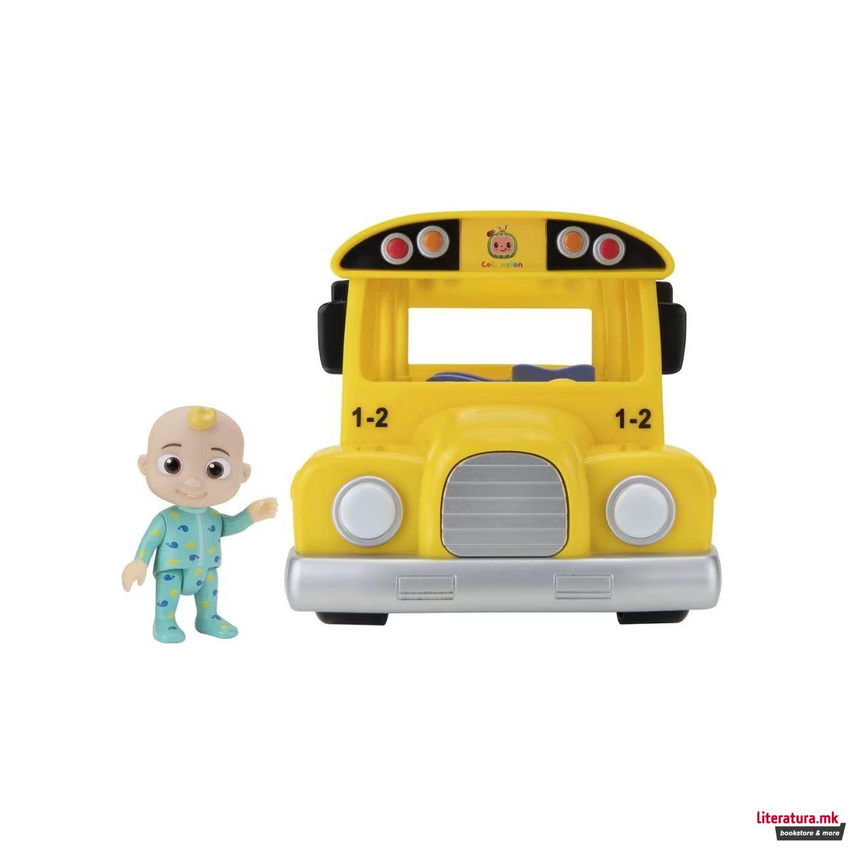 Интерактивна фигура, Cocomelon Musical Yellow School Bus + JJ 
