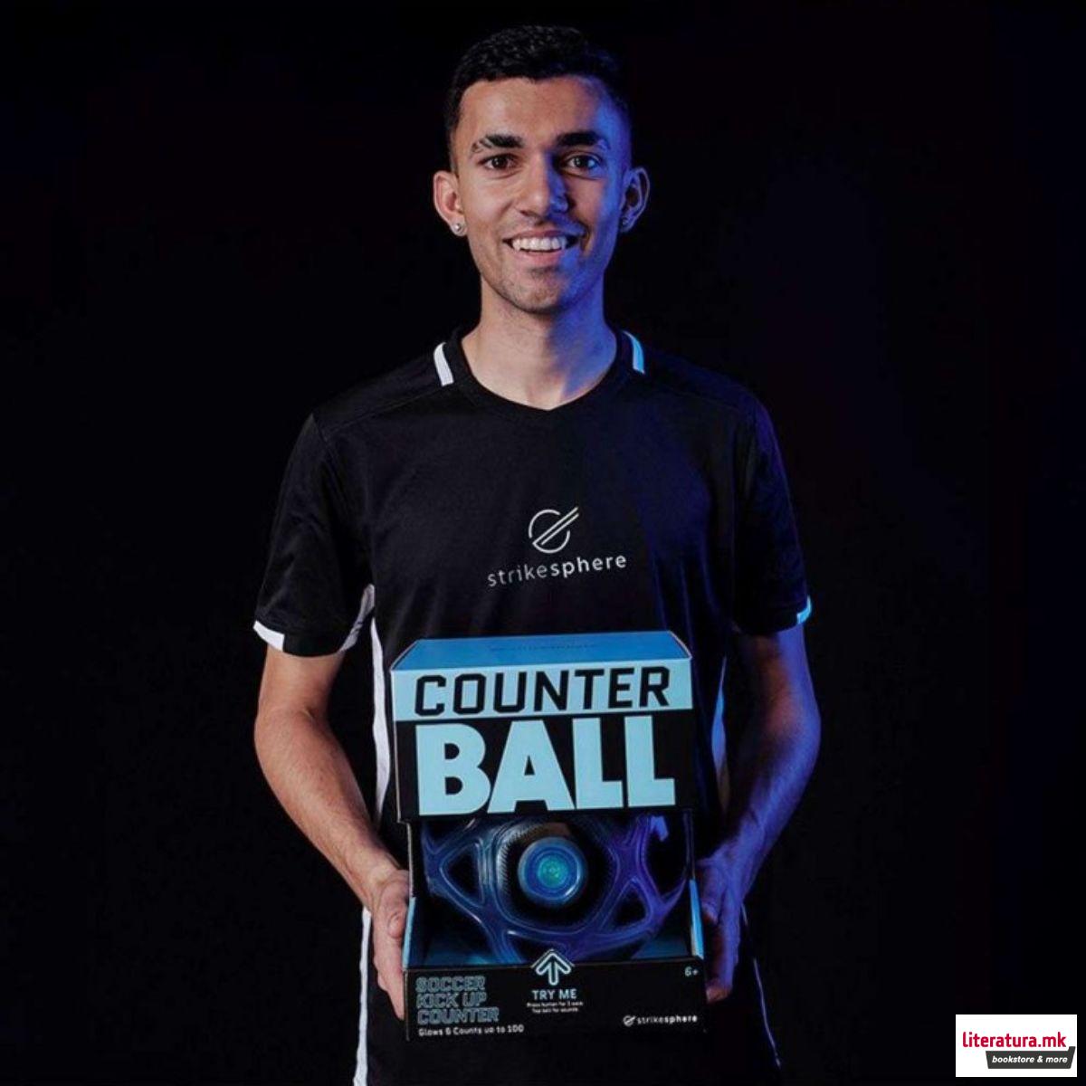 Фудбалска топка со светла и звуци, Strikesphere Counter Soccer Ball 