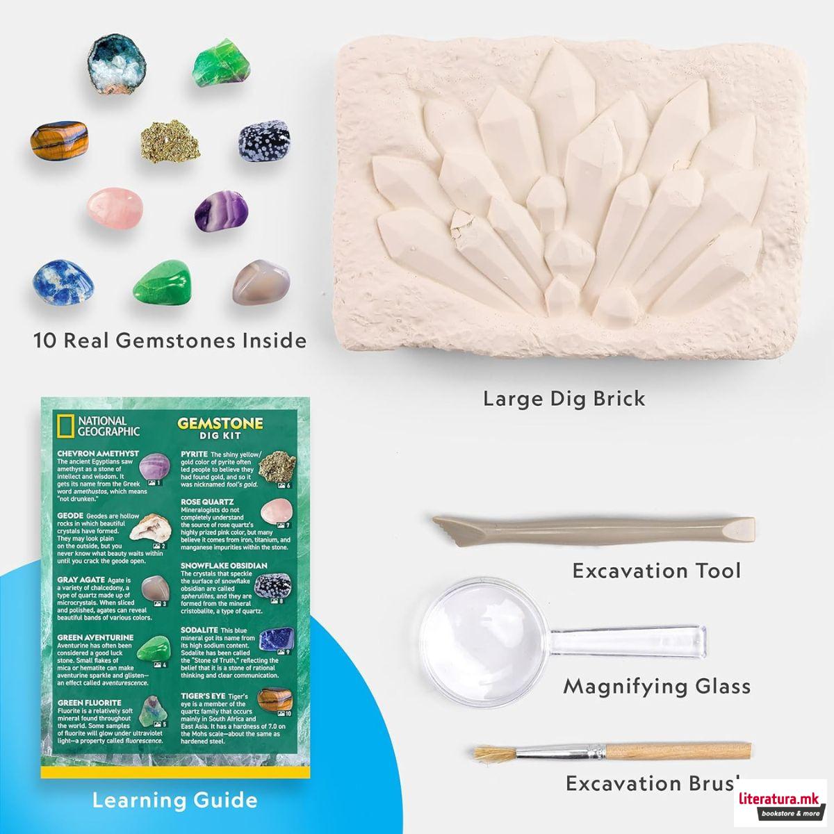 СТЕМ сет, National Geographic - Super Gemstone Dig Kit 