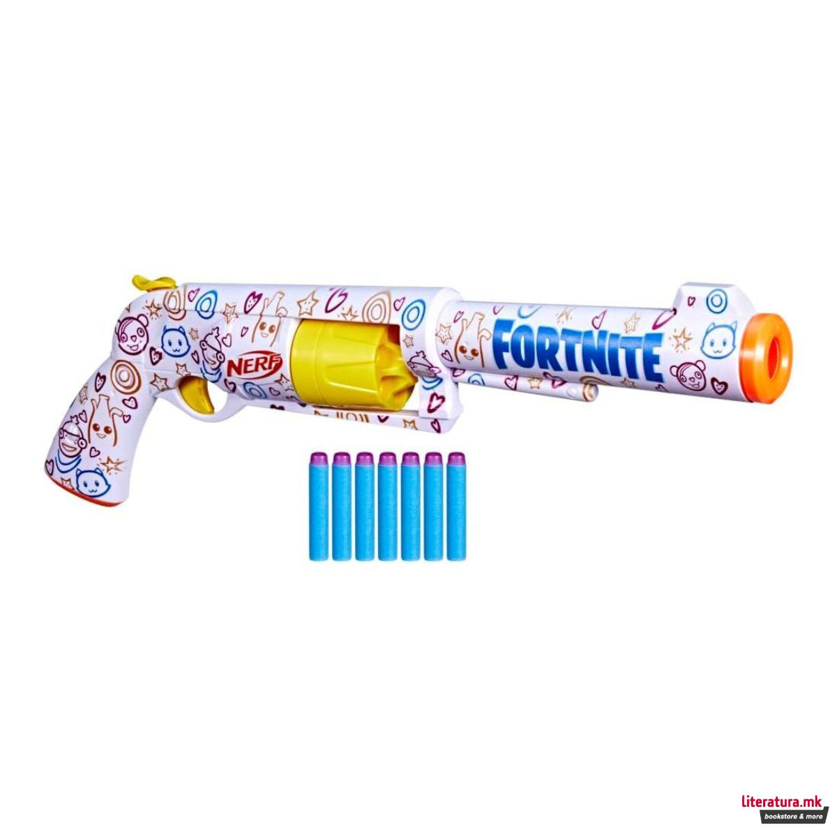 Пиштол со мека муниција Nerf Fortnite Frenz 4 Ever Dart Blaster 