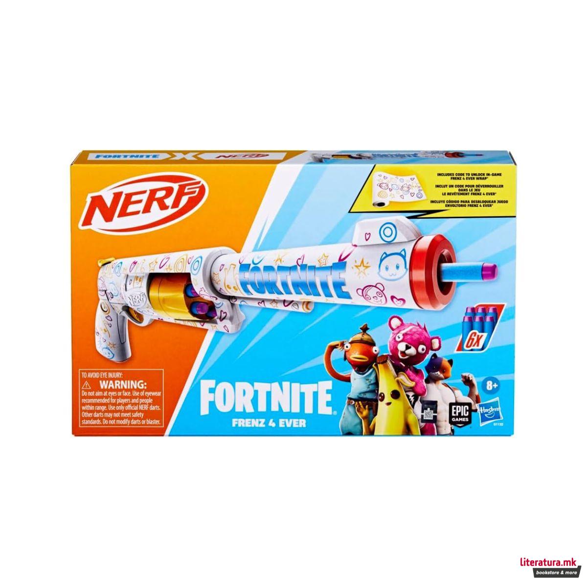 Пиштол со мека муниција Nerf Fortnite Frenz 4 Ever Dart Blaster 
