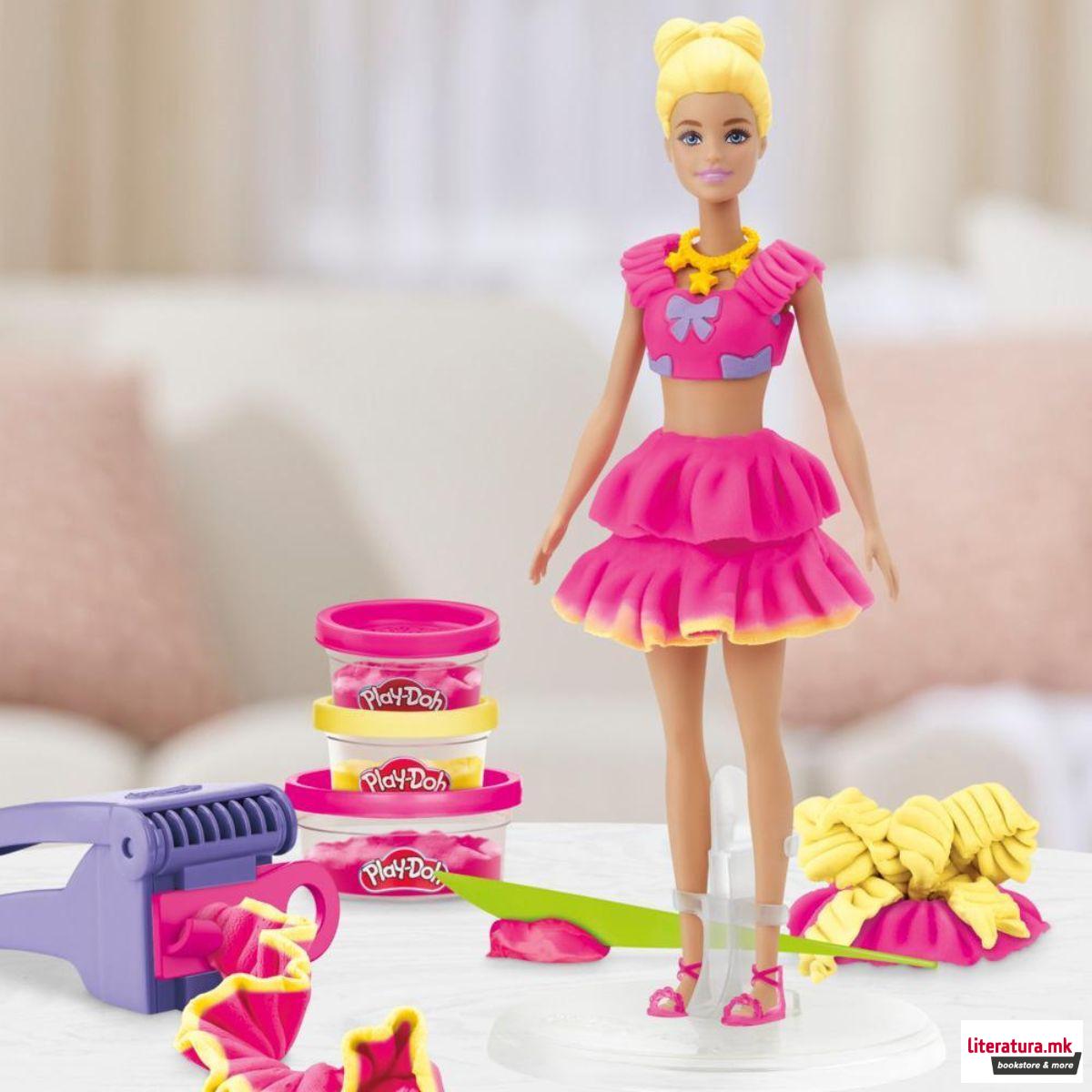Сет за игра, Play-Doh: Barbie Designer - Ruffles & Bows 