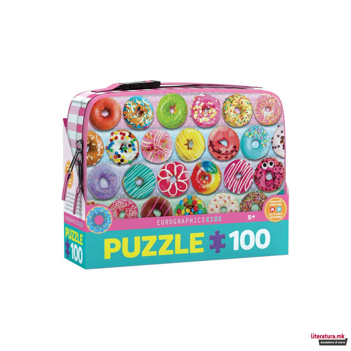 Сложувалка во торбичка за ужинка, Delightful Donuts, 100 парчиња 