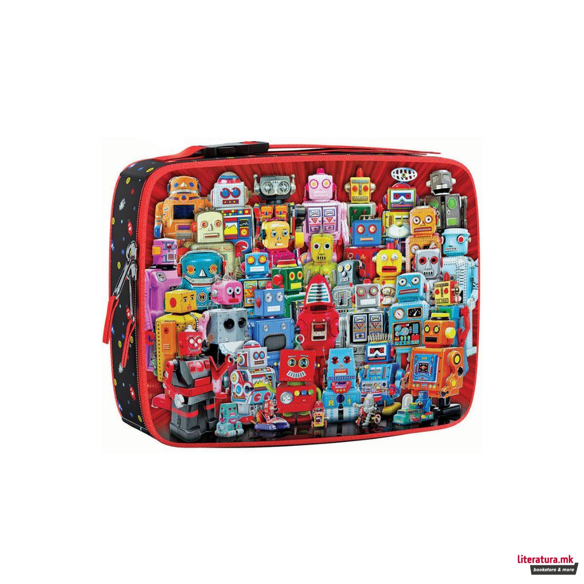 Сложувалка во торбичка за ужинка, Robots, 100 парчиња 